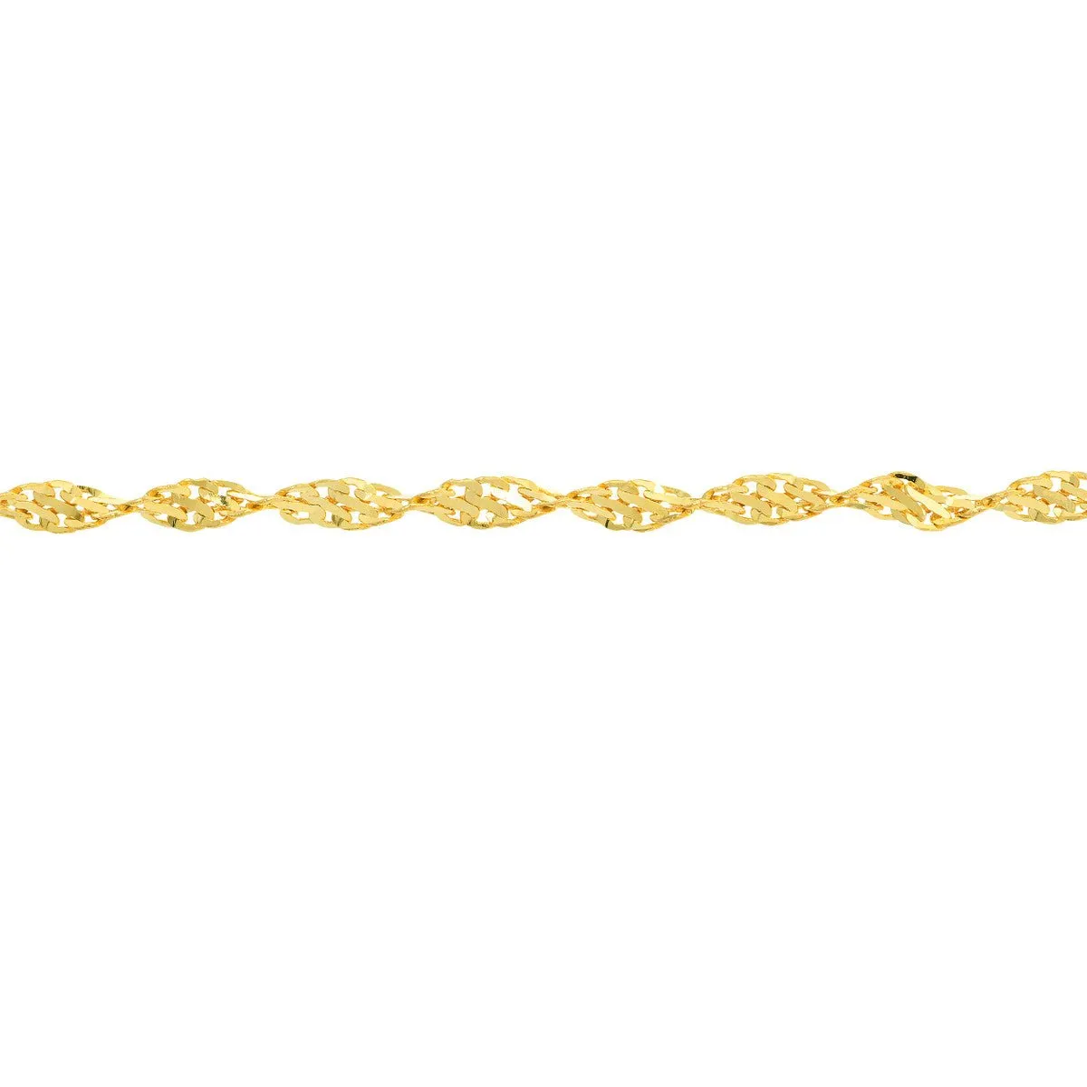 14K Gold 2.10mm Dorica Chain with Lobster Lock Anklet