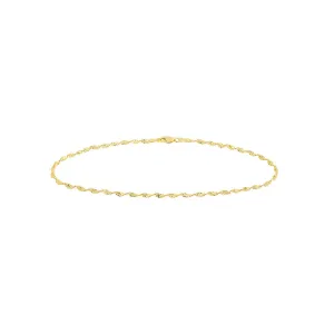 14K Gold 2.10mm Dorica Chain with Lobster Lock Anklet