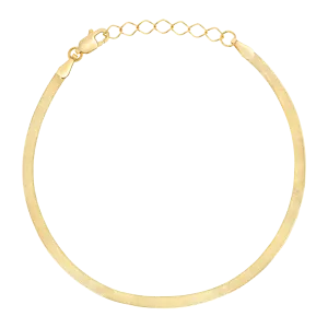 14K Gold Kids Thin Herringbone Bracelet