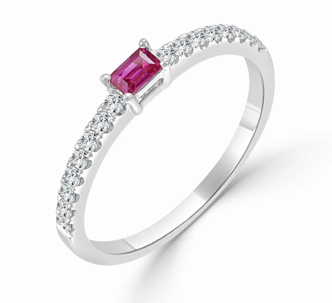 14k Gold Ruby & Diamond Ring