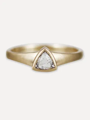 14K Rose Cut Trillium Signet Ring - Diamond