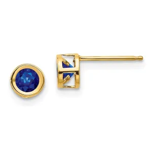 14k Sapphire Earrings - September