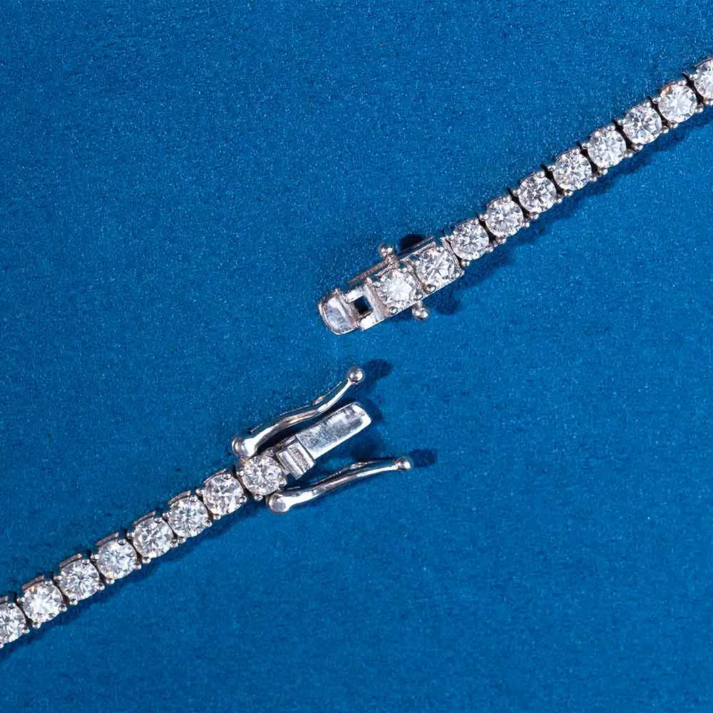 3MM Moissanite Tennis Chain   FREE Tennis Bracelet