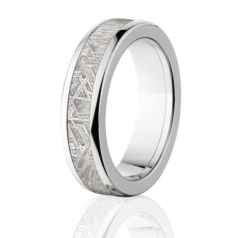 6mm Men's Meteorite Ring - Men's Wedding Bands