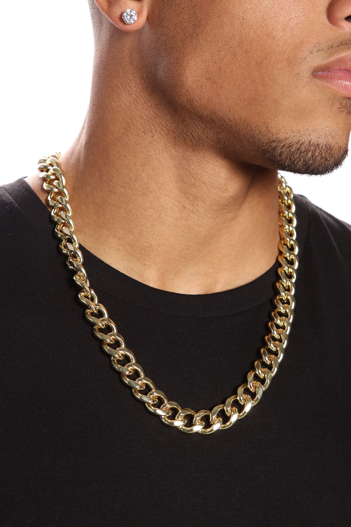 All Around Miami Cuban Chain Set - Gold