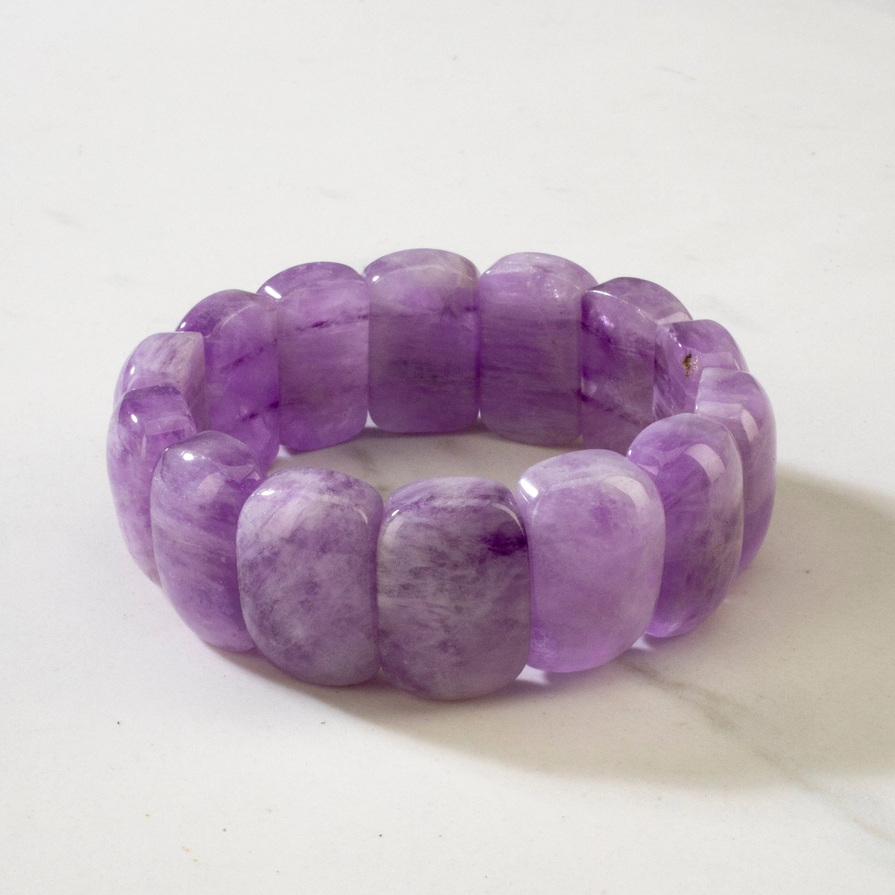 Amethyst Gemstone Elastic Bracelet