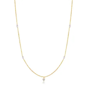 Ania Haie 14kt Gold Pearl and White Sapphire Necklace