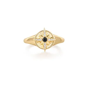 Ania Haie Gold Star Signet Ring R059-06G