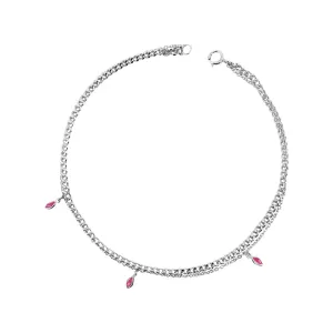 ANKLET WITH RUBY DROPLETS