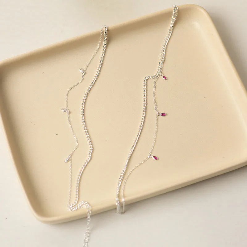 ANKLET WITH RUBY DROPLETS