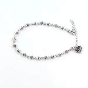 Anklet women's silver bead ankle bracelet by GussyLife.