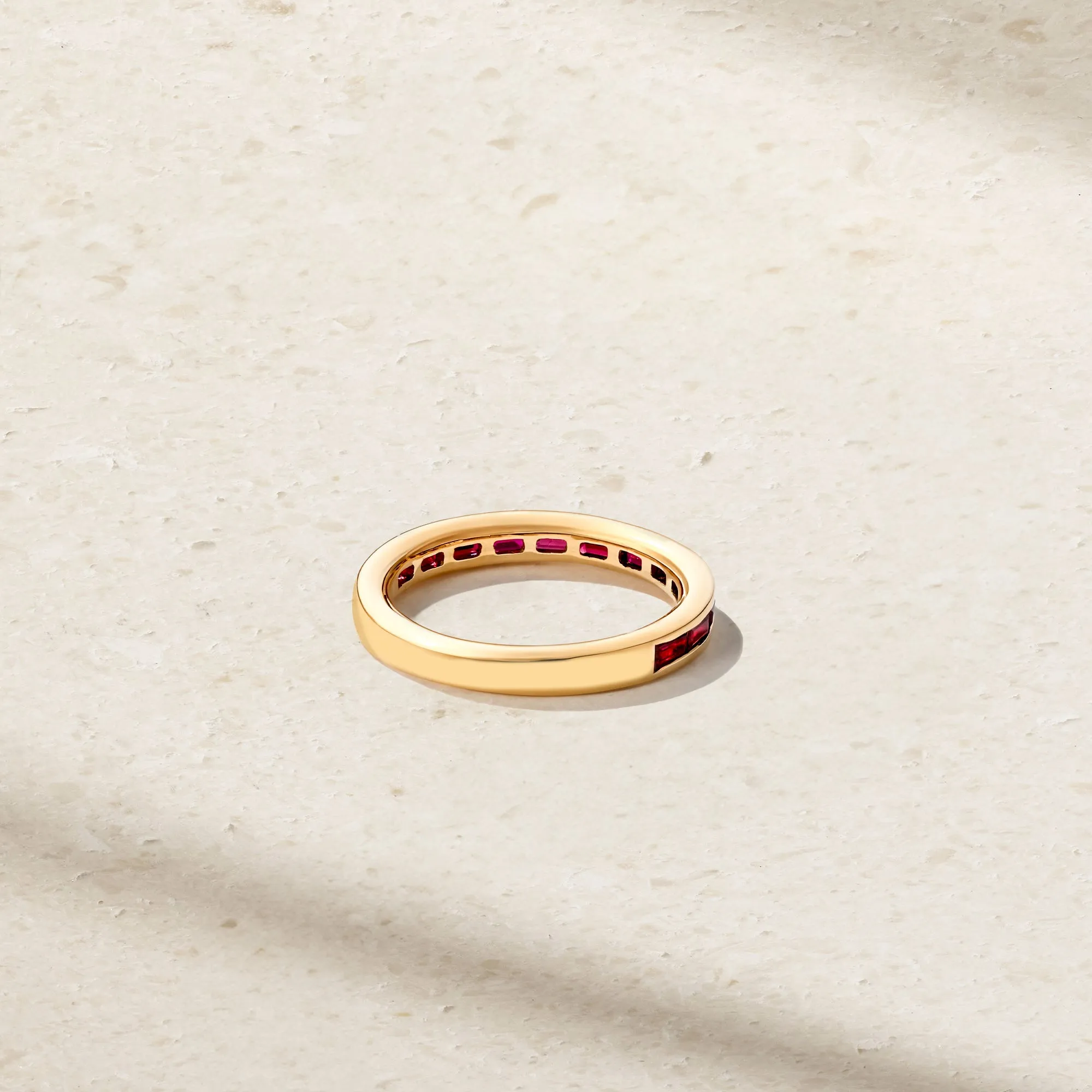 Baguette Ruby Thread Ring