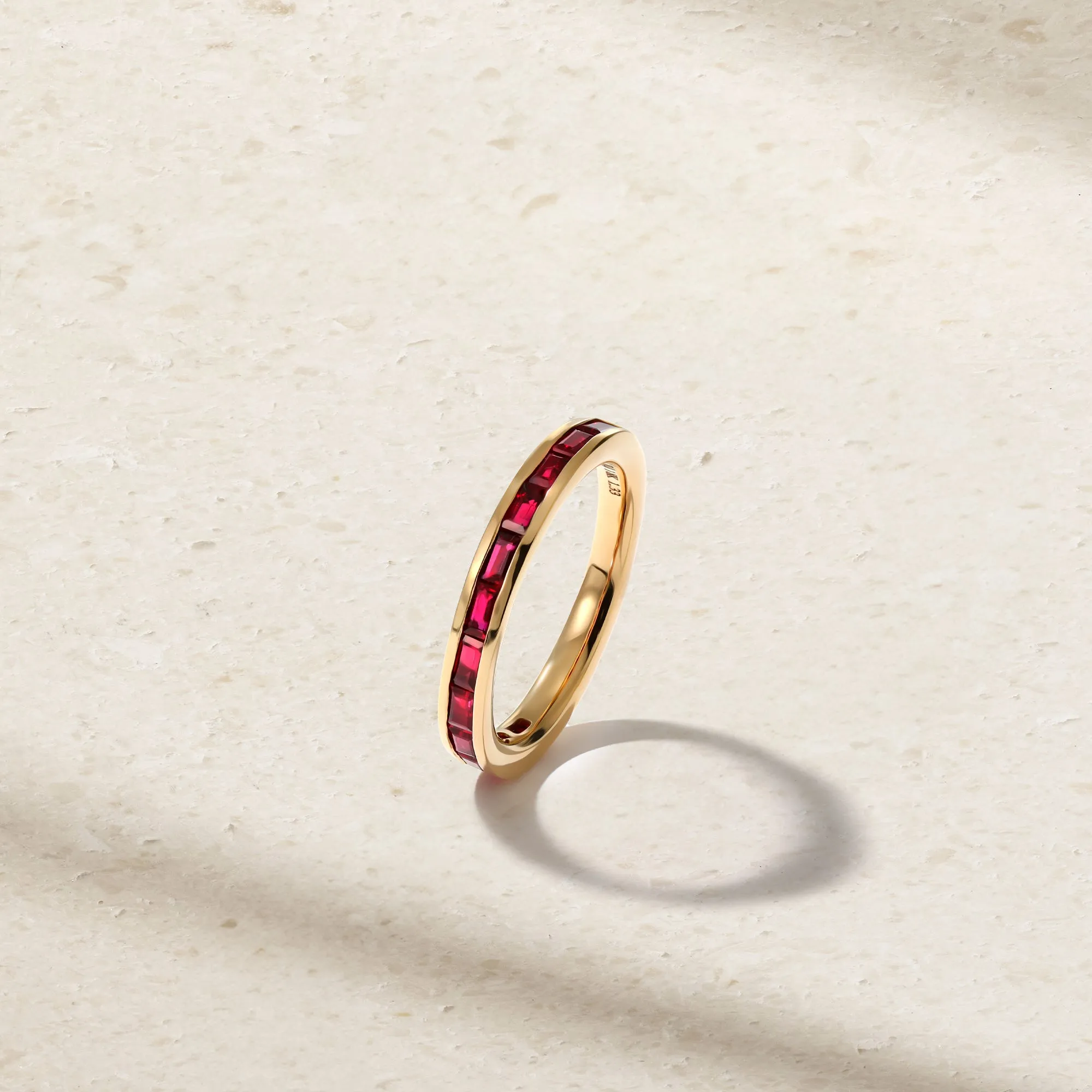 Baguette Ruby Thread Ring