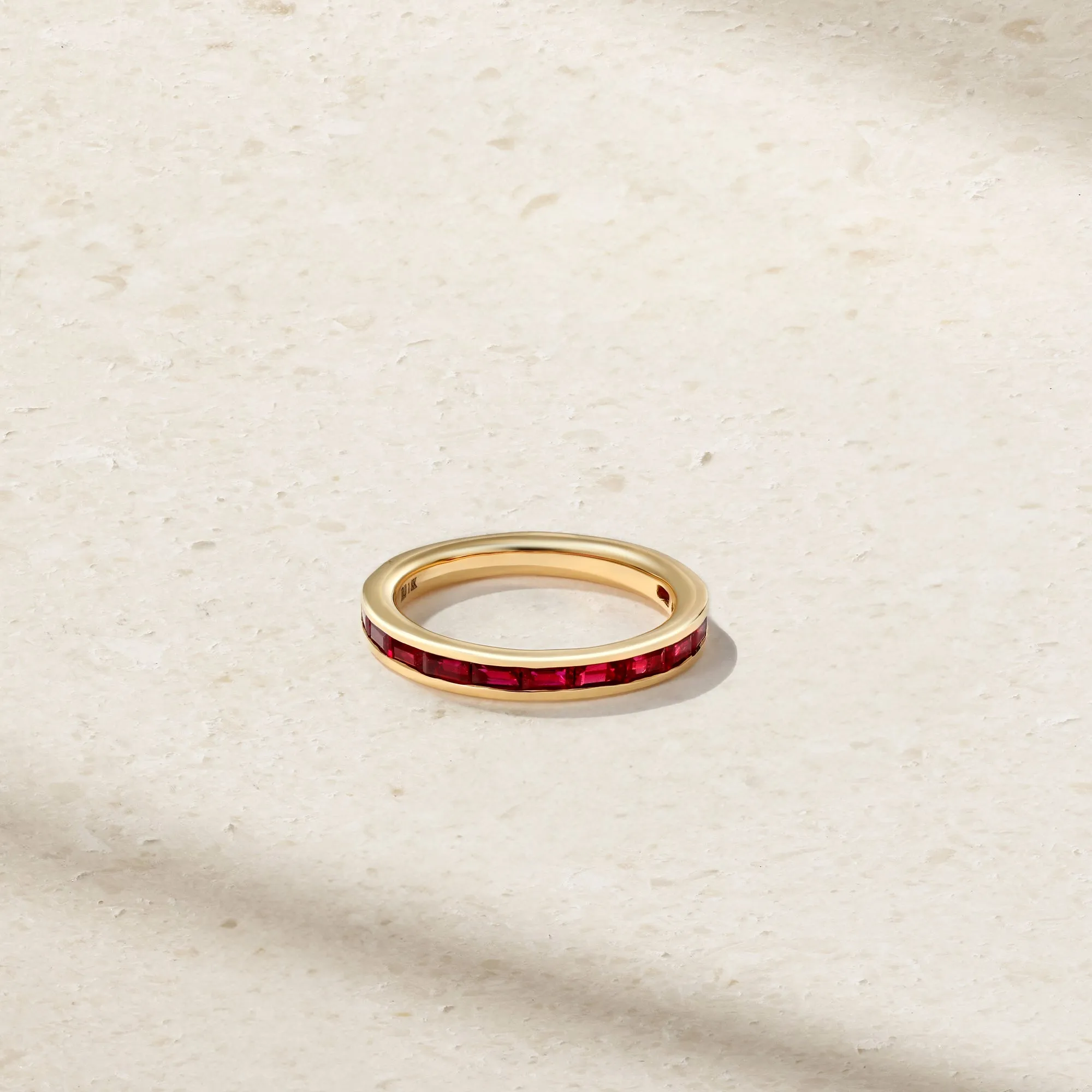 Baguette Ruby Thread Ring