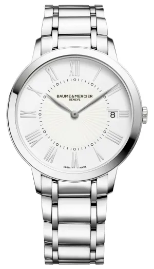 Baume & Mercier Classima Stainless Steel White Dial Date Quartz Womens Watch M0A10261