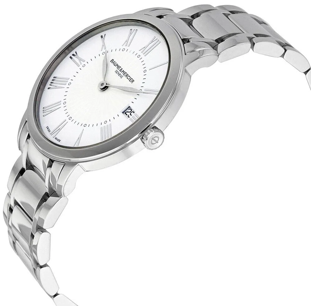 Baume & Mercier Classima Stainless Steel White Dial Date Quartz Womens Watch M0A10261