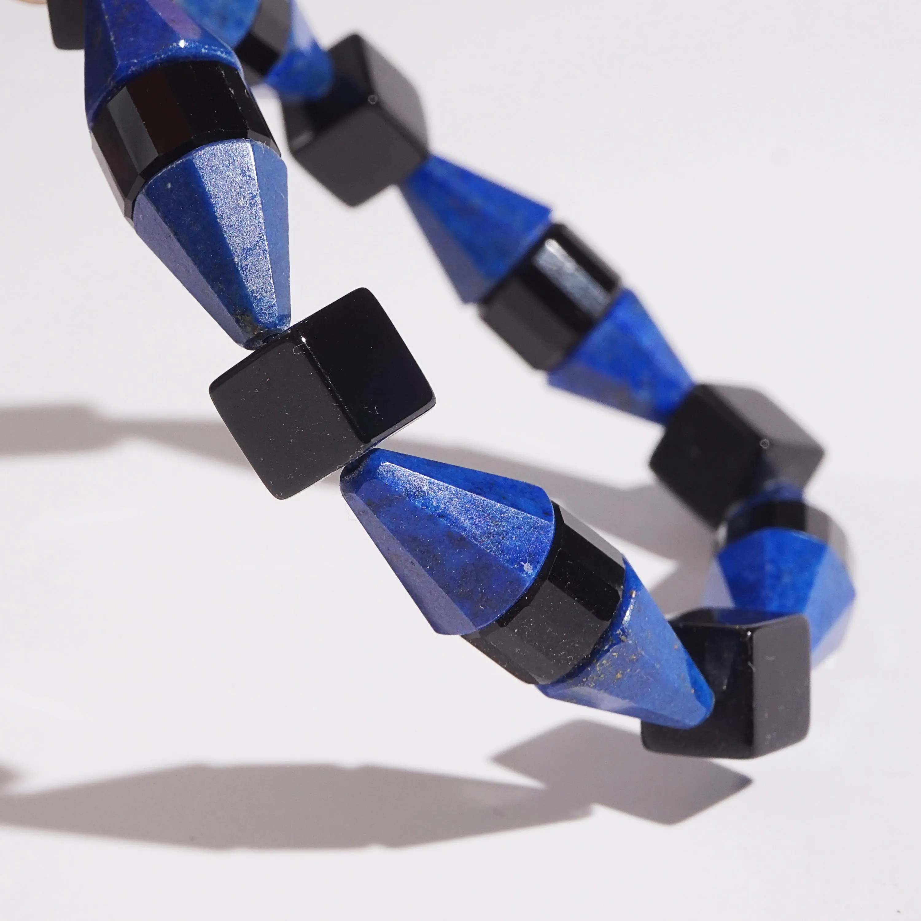 Black Onyx and Lapis Lazuli Cones