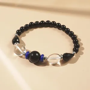 Black Onyx, Lapis Lazuli and Clear Quartz