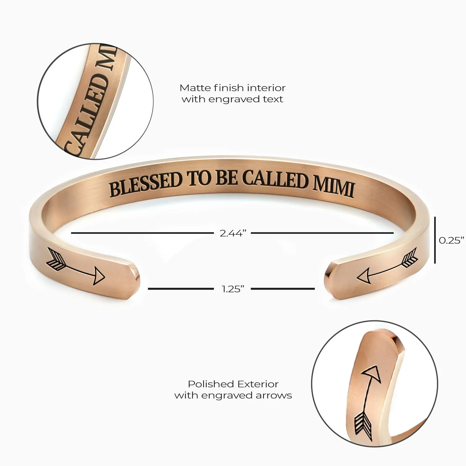 Blessed To Be Called Mimi Cuff Bracelet