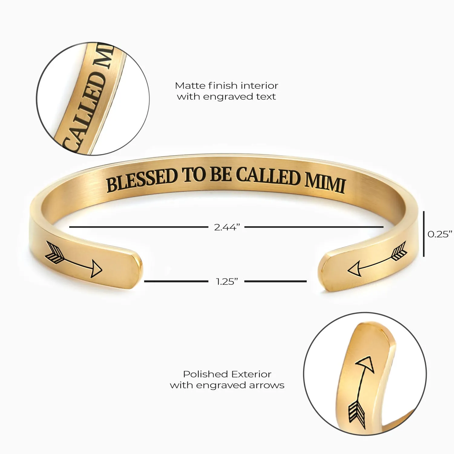 Blessed To Be Called Mimi Cuff Bracelet