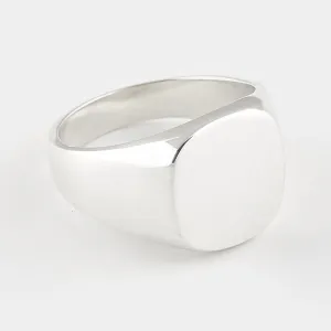 Bold Signet Ring in Sterling Silver