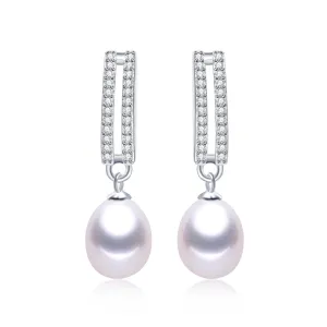 Brand Elegant AAAA Top quality freshwater pearl jewelry Fashion dangle drop earrings for women Mother's Day gift