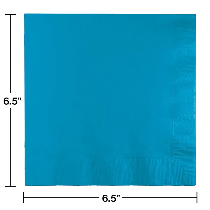 Bulk Pack of 100 Turquoise Luncheon Napkins 3Ply