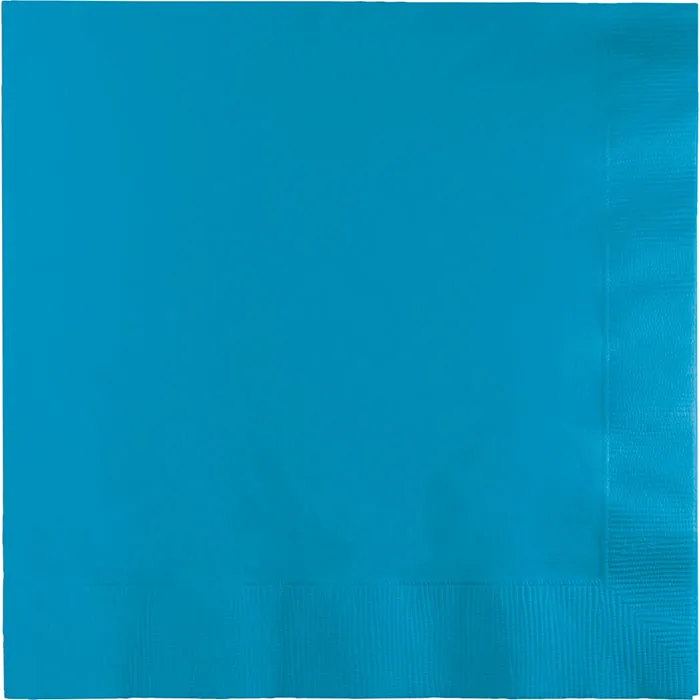 Bulk Pack of 100 Turquoise Luncheon Napkins 3Ply