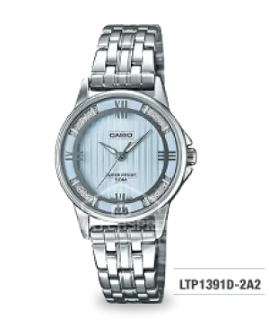 Casio Ladies' Standard Analog Silver Stainless Steel Band Watch LTP1391D-2A2 LTP-1391D-2A2