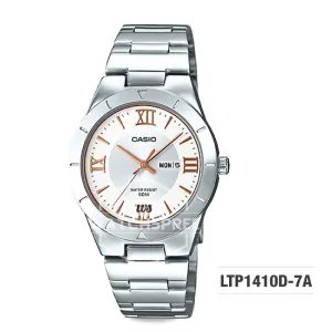 Casio Ladies' Standard Analog Silver Stainless Steel Band Watch LTP1410D-7A LTP-1410D-7A