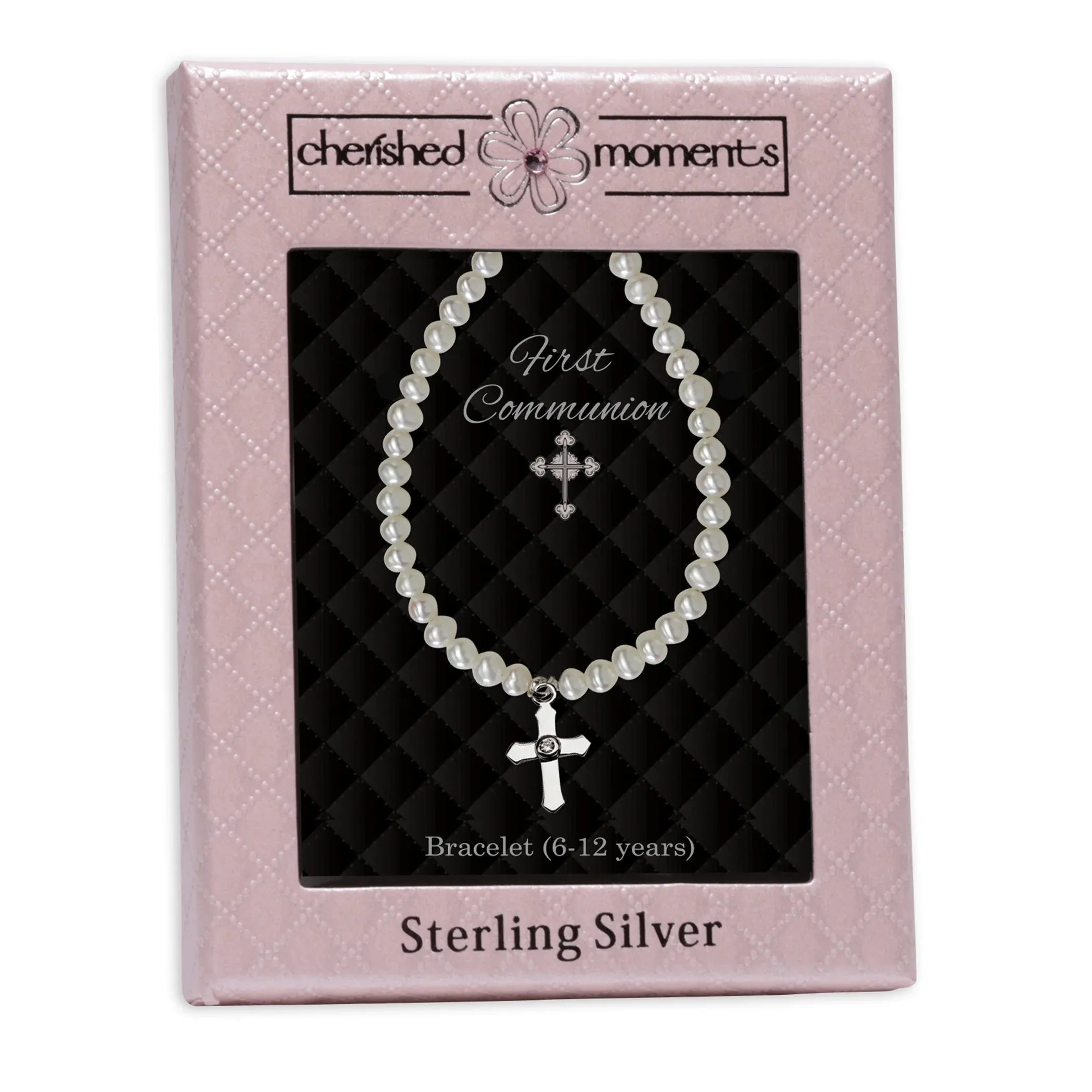 Cherished Moments Sterling Silver First Communion Cross Bracelet