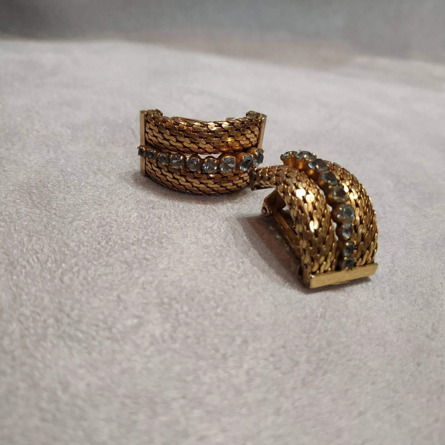 Christian Dior Earrings vintage rope gold clip on