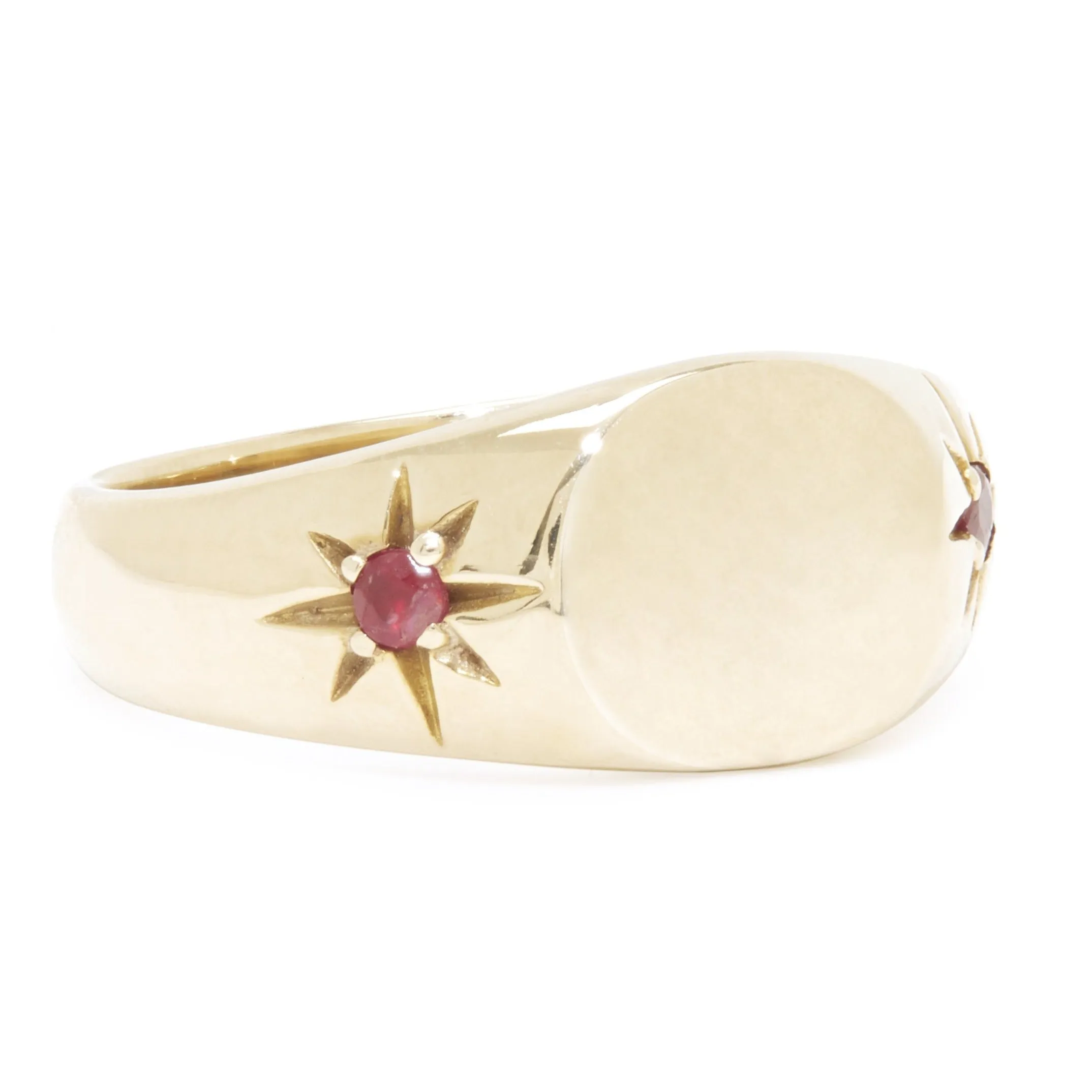 Classic Pinky Signet Ring in Brass