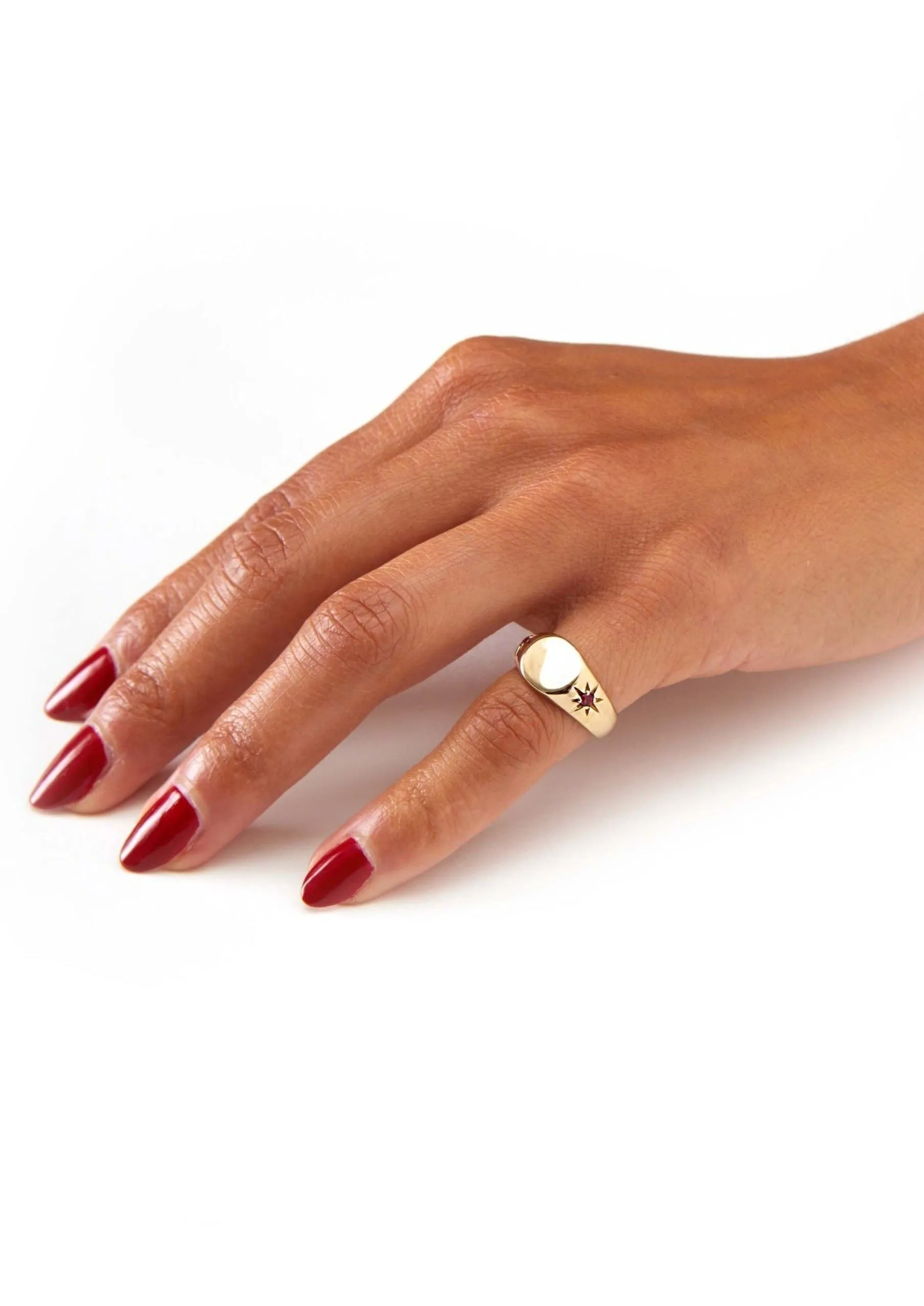 Classic Pinky Signet Ring in Brass