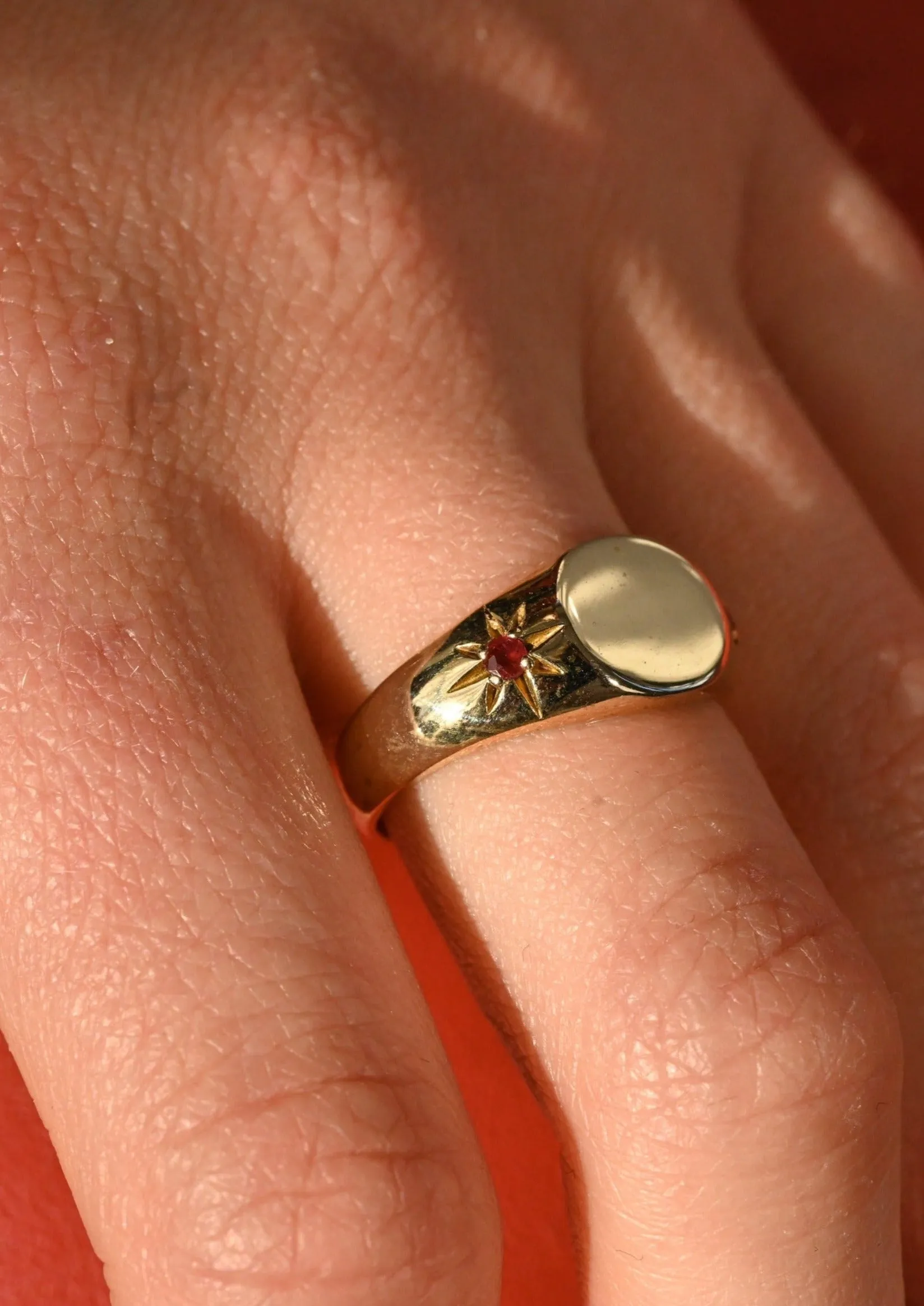 Classic Pinky Signet Ring in Brass