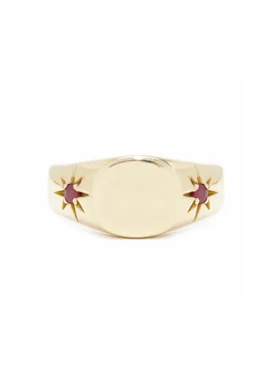 Classic Pinky Signet Ring in Brass