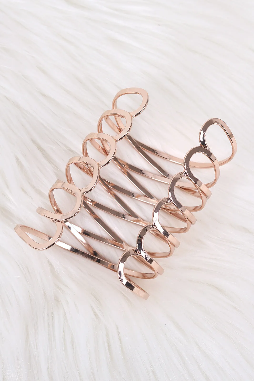 Crisscross Flat Wire Cuff Bracelet