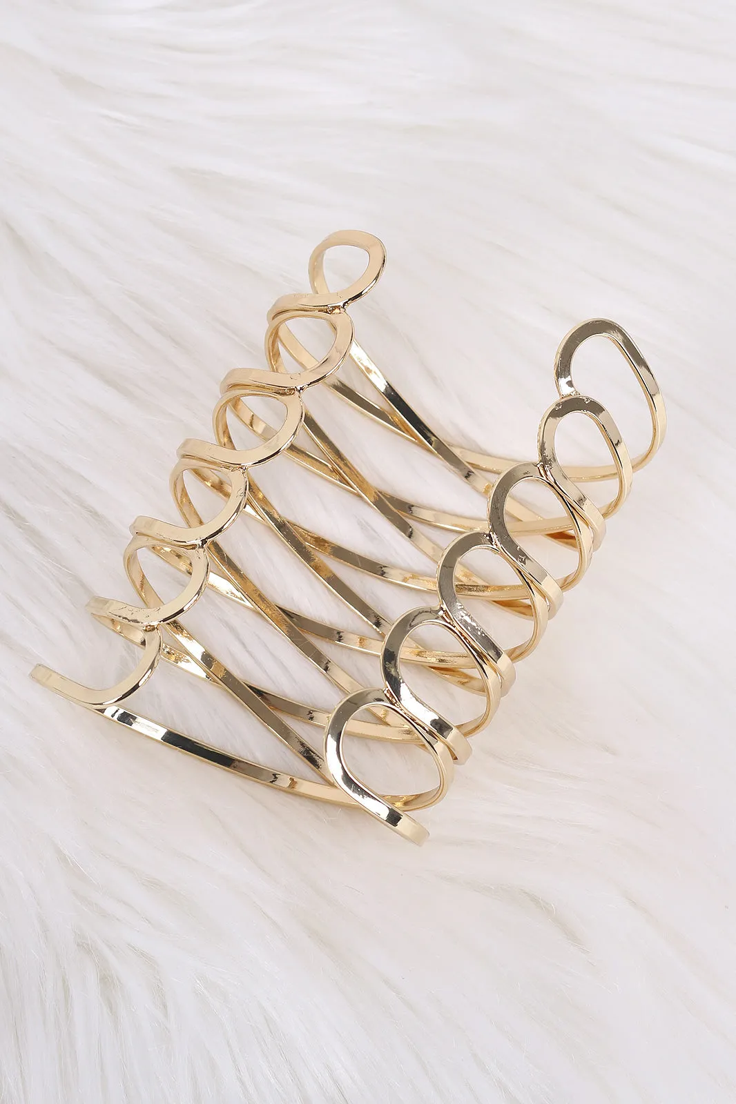 Crisscross Flat Wire Cuff Bracelet