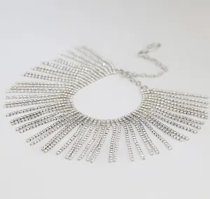 Crystal fringe anklet