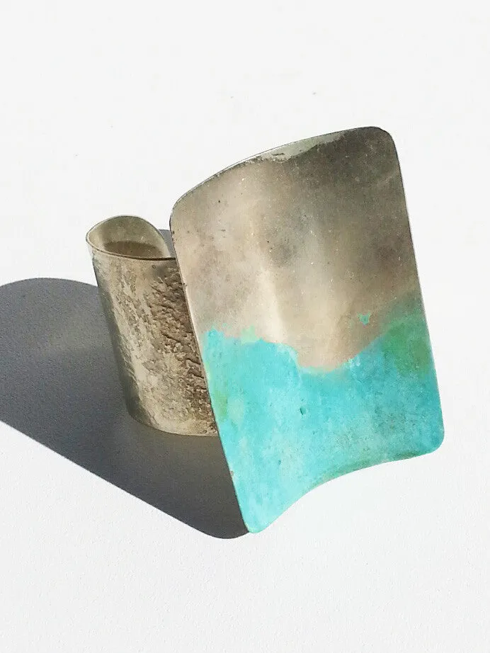 Cuff Bracelet Patina on Alpaca Silver