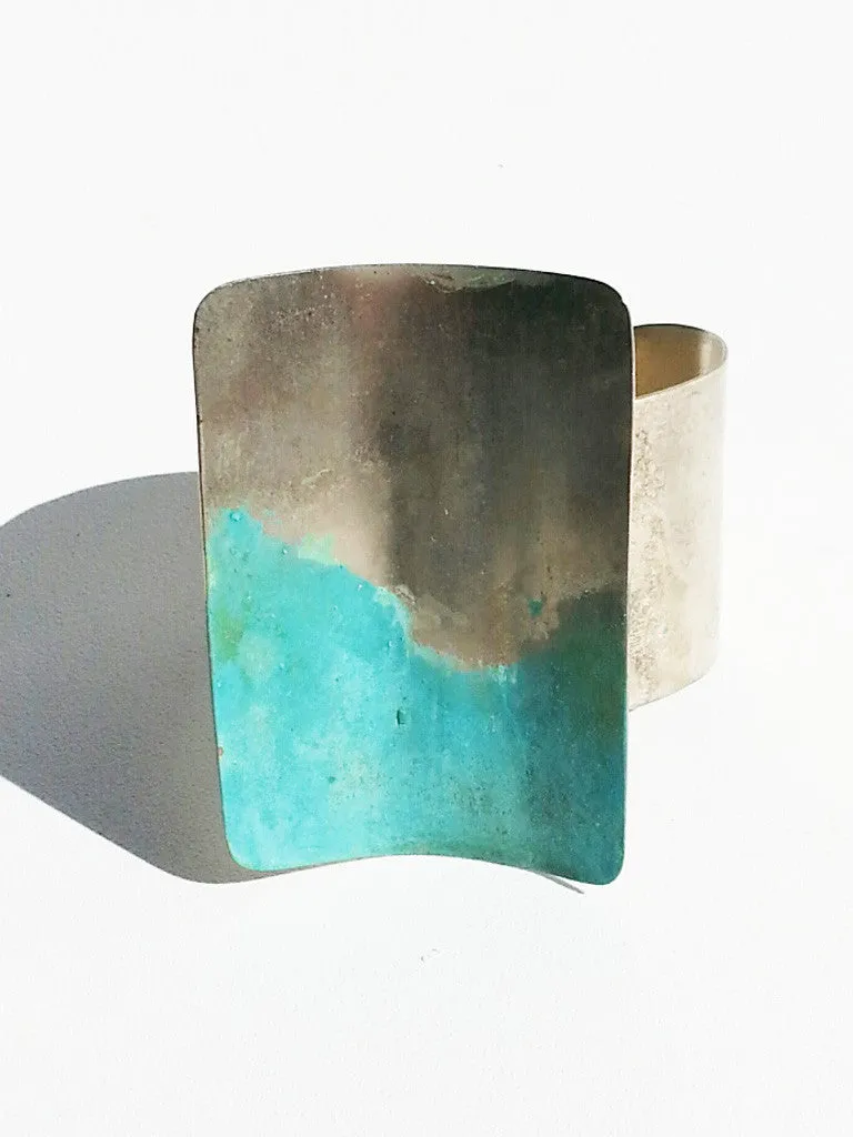 Cuff Bracelet Patina on Alpaca Silver