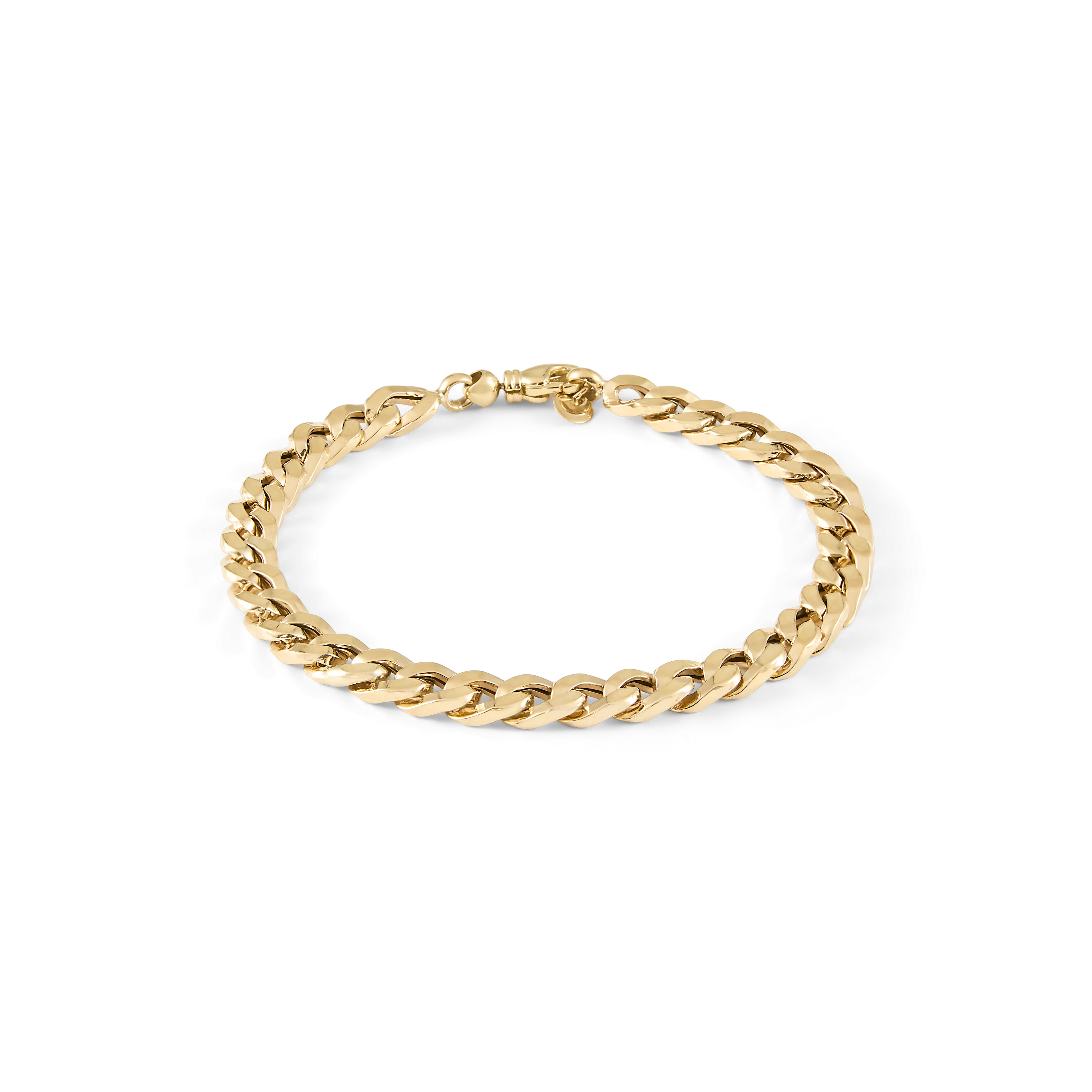 Curb Chain Bracelet - Solid Gold