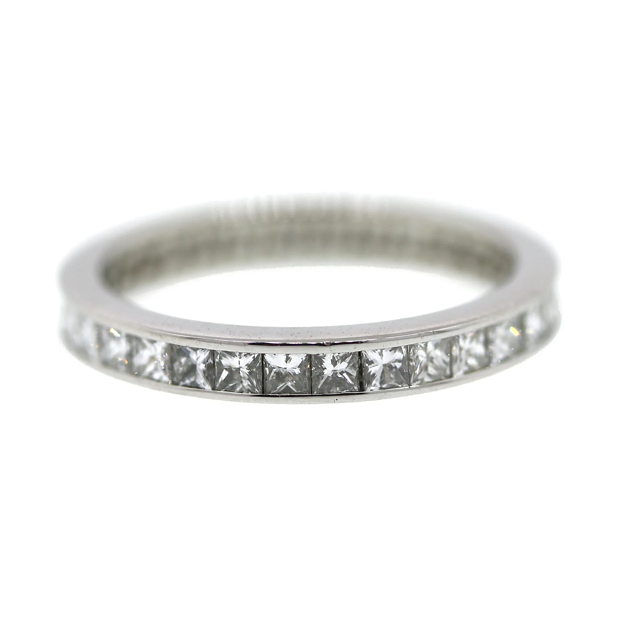 DeBeers Princess Cut Diamond Band in Platinum