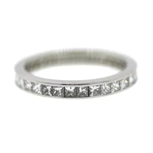 DeBeers Princess Cut Diamond Band in Platinum