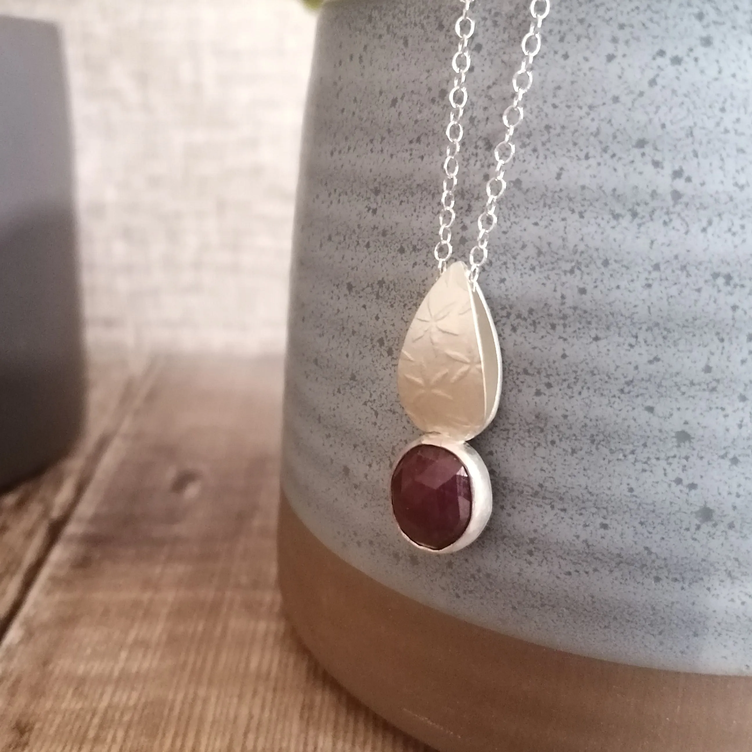 Deep Red Ruby Pendant