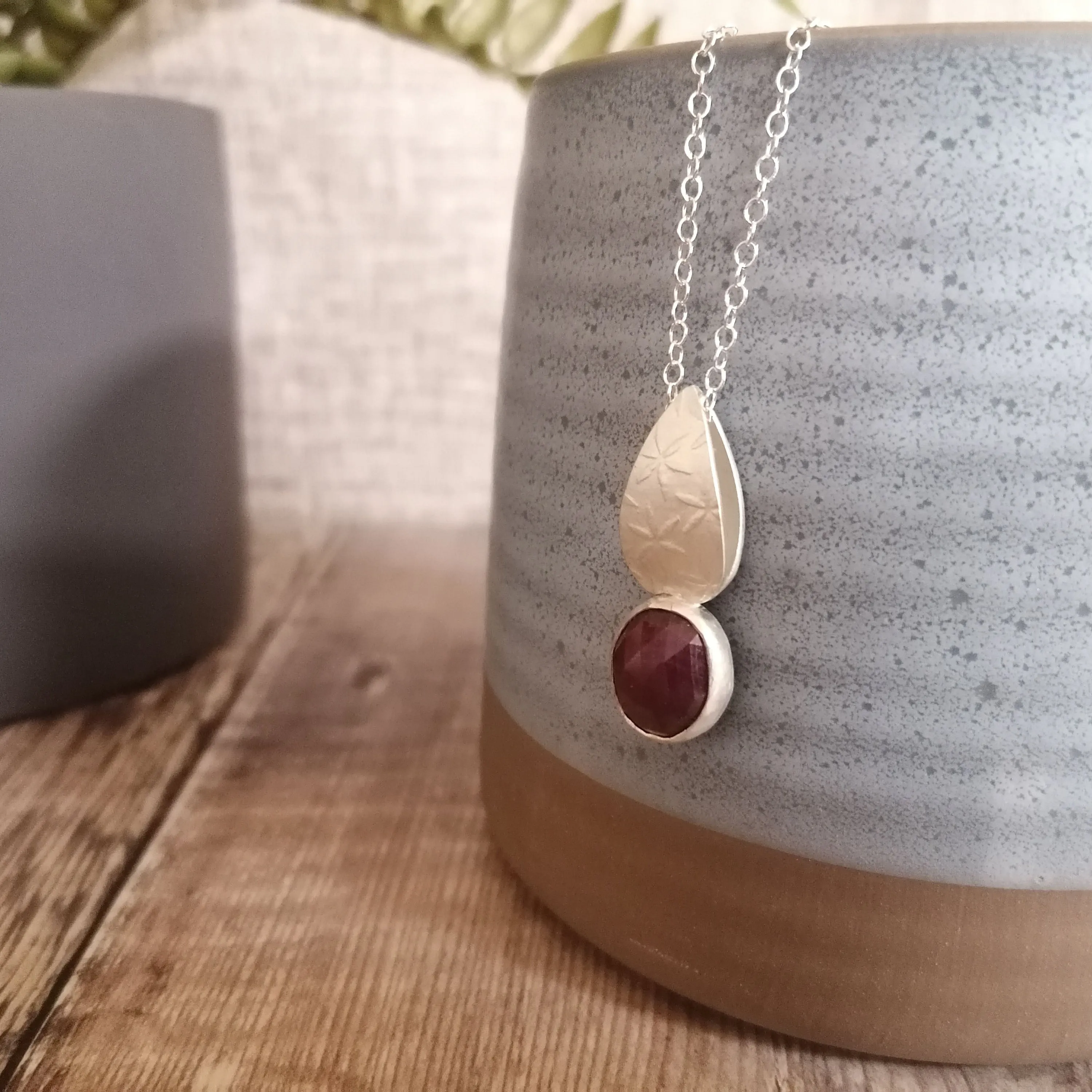 Deep Red Ruby Pendant