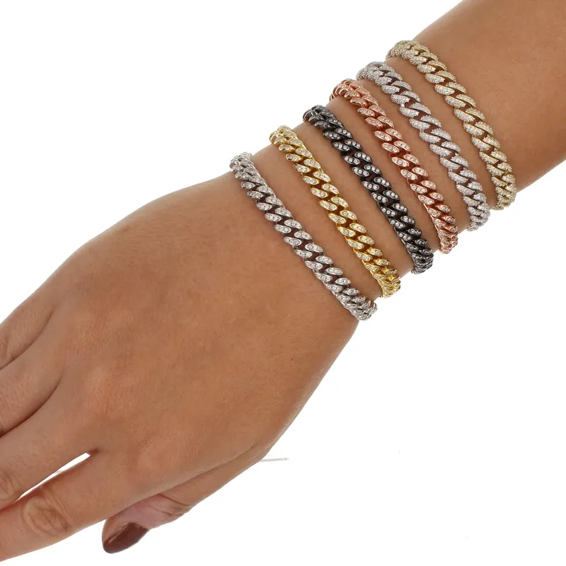 ERIKA PRONG SET CZ CUBAN LINK BRACELET