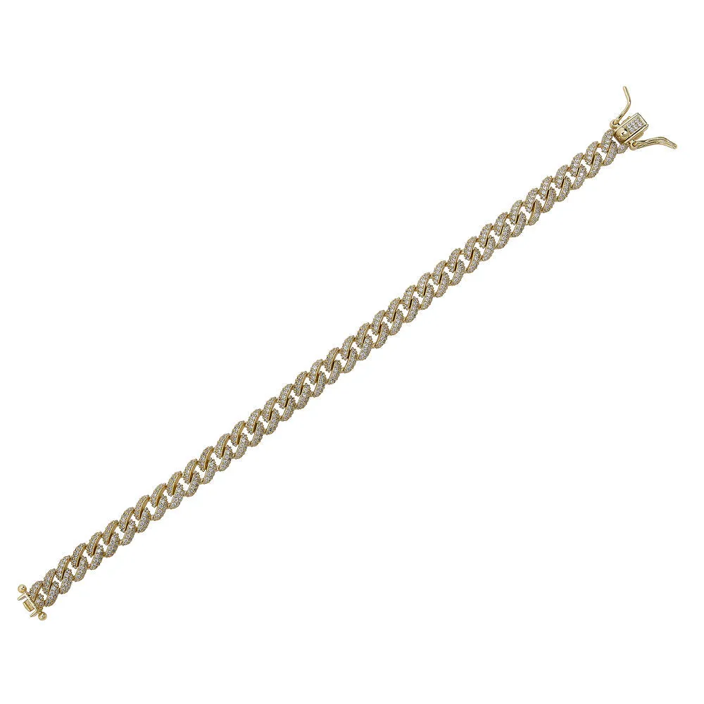 ERIKA PRONG SET CZ CUBAN LINK BRACELET