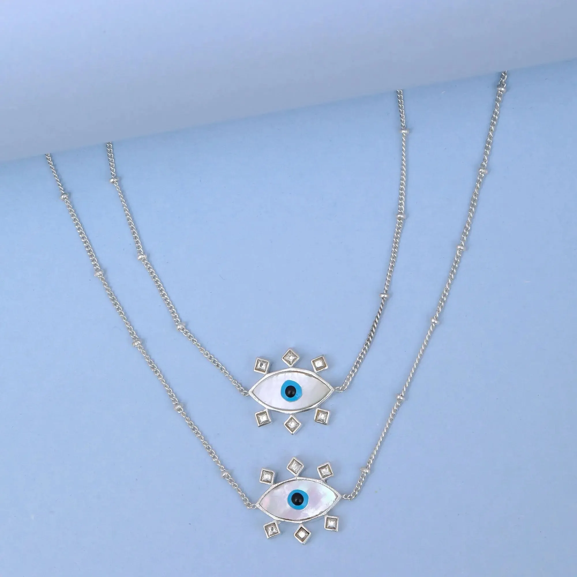 Evil Eye Silver Anklet