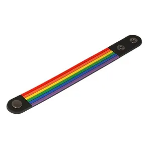 Gay Pride Rainbow Striped Rubber Bracelet